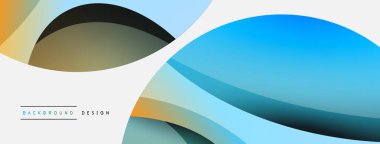 Yaratıcı geometrik duvar kağıdı. Asgari soyut arkaplan. Duvar kağıdı arkaplanı veya iniş sayfası için daire ve dalga kompozisyon vektör çizimi