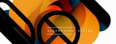 Yaratıcı geometrik duvar kağıdı. Asgari çember üçgen ve kare çizgi soyut arkaplan. Duvar kağıdı afişi veya iniş sayfası için vektör illüstrasyonu