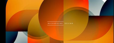 Yaratıcı geometrik duvar kağıdı. Asgari çember üçgen ve kare çizgi soyut arkaplan. Duvar kağıdı afişi veya iniş sayfası için vektör illüstrasyonu