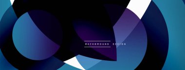 Yaratıcı geometrik duvar kağıdı. Asgari soyut arkaplan. Duvar kağıdı arkaplanı veya iniş sayfası için daire dalga ve yuvarlak şekiller kompozisyon vektör çizimi