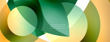 Yaratıcı geometrik duvar kağıdı. Asgari soyut arkaplan. Duvar kağıdı arkaplanı veya iniş sayfası için daire dalga ve yuvarlak şekiller kompozisyon vektör çizimi