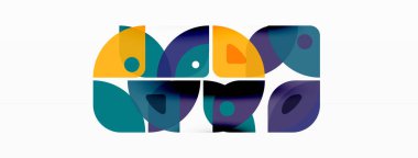 Çizgiler, kareler, daireler ve üçgenler. Duvar kağıdı, pankart, arkaplan, sunum veya iniş sayfası için Geometrik soyut arkaplan