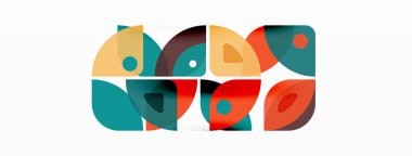 Çizgiler, kareler, daireler ve üçgenler. Duvar kağıdı, pankart, arkaplan, sunum veya iniş sayfası için Geometrik soyut arkaplan