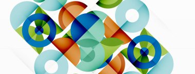 Renkli çember soyut arkaplan. Duvar kağıdı, afiş, sunum, arkaplan şablonu