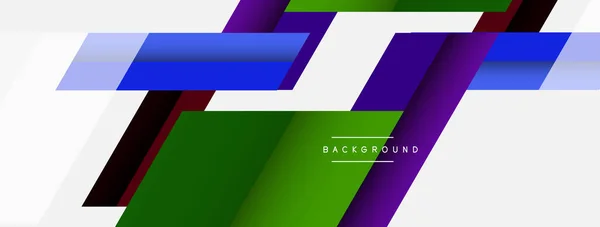 Vector background. Abstract overlapping color lines design with shadow effects. Illustration for wallpaper banner background or landing page — Stock Vector