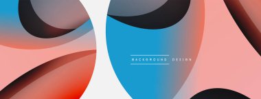 Yaratıcı geometrik duvar kağıdı. Asgari soyut arkaplan. Duvar kağıdı arkaplanı veya iniş sayfası için daire ve dalga kompozisyon vektör çizimi