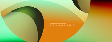 Yaratıcı geometrik duvar kağıdı. Asgari soyut arkaplan. Duvar kağıdı arkaplanı veya iniş sayfası için daire ve dalga kompozisyon vektör çizimi