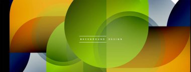 Yaratıcı geometrik duvar kağıdı. Asgari çember üçgen ve kare çizgi soyut arkaplan. Duvar kağıdı afişi veya iniş sayfası için vektör illüstrasyonu