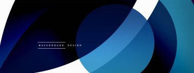 Renkli geometrik şekilli soyut arkaplan. Yuvarlak şekilli, daire ve çizgilerle çok güzel bir arka plan. Geometrik tasarım. Vektör illüstrasyonu