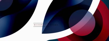 Yaratıcı geometrik duvar kağıdı. Asgari soyut arkaplan. Duvar kağıdı arkaplanı veya iniş sayfası için daire dalga ve yuvarlak şekiller kompozisyon vektör çizimi