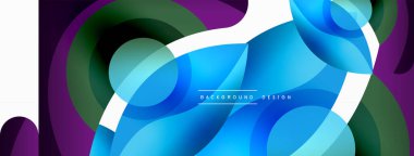 Yaratıcı geometrik duvar kağıdı. Asgari soyut arkaplan. Duvar kağıdı arkaplanı veya iniş sayfası için daire dalga ve yuvarlak şekiller kompozisyon vektör çizimi