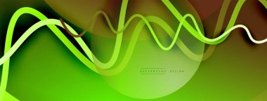 Gölge efektli dalga çizgisi olan soyut gradyan arkaplan. Geometrik bileşim. 3B gölge efektleri ve sıvı eğimleri