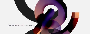 Soyut arkaplanı çember içine al. Duvar kağıdı afişi arkaplan kartı veya iniş sayfası için vektör illüstrasyonu