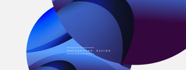 Yaratıcı geometrik duvar kağıdı. Asgari soyut arkaplan. Duvar kağıdı arkaplanı veya iniş sayfası için daire ve dalga kompozisyon vektör çizimi