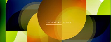 Yaratıcı geometrik duvar kağıdı. Asgari çember üçgen ve kare çizgi soyut arkaplan. Duvar kağıdı afişi veya iniş sayfası için vektör illüstrasyonu