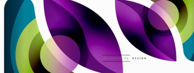 Yaratıcı geometrik duvar kağıdı. Asgari soyut arkaplan. Duvar kağıdı arkaplanı veya iniş sayfası için daire dalga ve yuvarlak şekiller kompozisyon vektör çizimi