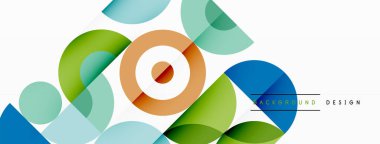 Renkli çember soyut arkaplan. Duvar kağıdı, afiş, sunum, arkaplan şablonu