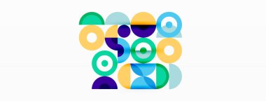 Renkli çember soyut arkaplan. Duvar kağıdı, afiş, sunum, arkaplan şablonu