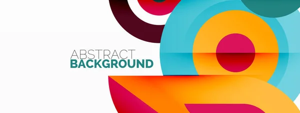 Ringen en cirkels geometrische abstracte achtergrond voor behang, banner, achtergrond — Stockvector