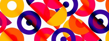 Renkli çember soyut arkaplan. Duvar kağıdı, afiş, sunum, arkaplan şablonu