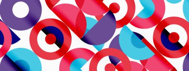 Renkli çember soyut arkaplan. Duvar kağıdı, afiş, sunum, arkaplan şablonu