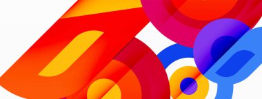 Duvar kağıdı, afiş, arkaplan için halkalar ve daireler geometrik soyut arkaplan