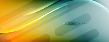 Soyut arkaplan - çizgiler ışık ve gölgelerle oluşturuldu. Teknoloji ya da iş dijital şablonu. Dinamik arkaplan ile basit akışkan renk gradyanı