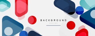 Soyut yuvarlak geometrik şekiller ve daireler. Duvar kağıdı, afiş, arkaplan veya iniş için moda tekno iş şablonu