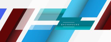 Vektör arkaplanı. Gölge efektli soyut örtüşen renk çizgileri tasarımı. Duvar kağıdı afişi için resim arkaplanı veya iniş sayfası