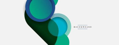 Yaratıcı geometrik duvar kağıdı. Asgari soyut arkaplan. Duvar kağıdı arkaplanı veya iniş sayfası için daire bileşimi vektör çizimi