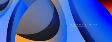 Yaratıcı geometrik duvar kağıdı. Asgari soyut arkaplan. Duvar kağıdı arkaplanı veya iniş sayfası için daire ve dalga kompozisyon vektör çizimi