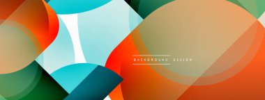 Yuvarlak üçgen çizgileri ve daireleri şekillendirir. Duvar kağıdı afişi arkaplanı veya iniş sayfası için Geometrik vektör çizimi