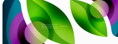 Renkli geometrik şekilli soyut arkaplan. Yuvarlak şekilli, daire ve çizgilerle çok güzel bir arka plan. Geometrik tasarım. Vektör illüstrasyonu