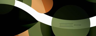 Yaratıcı geometrik duvar kağıdı. Asgari soyut arkaplan. Duvar kağıdı arkaplanı veya iniş sayfası için daire dalga ve yuvarlak şekiller kompozisyon vektör çizimi