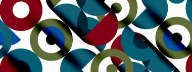 Renkli çember soyut arkaplan. Duvar kağıdı, afiş, sunum, arkaplan şablonu