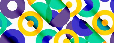 Renkli çember soyut arkaplan. Duvar kağıdı, afiş, sunum, arkaplan şablonu