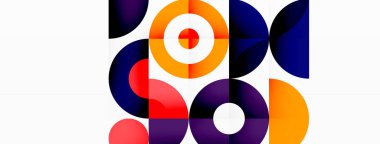 Renkli çember soyut arkaplan. Duvar kağıdı, afiş, sunum, arkaplan şablonu