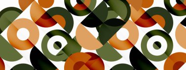 Renkli çember soyut arkaplan. Duvar kağıdı, afiş ve sunum için en küçük geometrik şablon