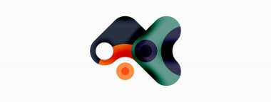 Yaratıcı geometrik duvar kağıdı. Minimum baloncuk oku ve çemberin soyut arkaplanı. Duvar kağıdı, afiş, arkaplan veya iniş için tekno iş şablonu