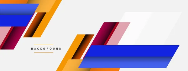 Fundo vetorial. Abstrato sobreposição de design de linhas de cores com efeitos de sombra. Ilustração para fundo banner papel de parede ou landing page —  Vetores de Stock