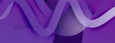 Gölge efektli dalga çizgisi olan soyut gradyan arkaplan. Geometrik bileşim. 3B gölge efektleri ve sıvı eğimleri