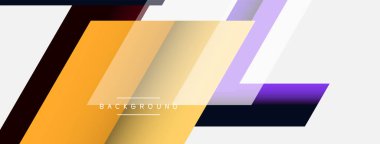 Vektör arkaplanı. Gölge efektli soyut örtüşen renk çizgileri tasarımı. Duvar kağıdı afişi için resim arkaplanı veya iniş sayfası