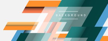 Vektör arkaplanı. Gölge efektli soyut örtüşen renk çizgileri tasarımı. Duvar kağıdı afişi için resim arkaplanı veya iniş sayfası