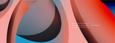 Yaratıcı geometrik duvar kağıdı. Asgari soyut arkaplan. Duvar kağıdı arkaplanı veya iniş sayfası için daire ve dalga kompozisyon vektör çizimi