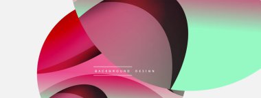 Yaratıcı geometrik duvar kağıdı. Asgari soyut arkaplan. Duvar kağıdı arkaplanı veya iniş sayfası için daire ve dalga kompozisyon vektör çizimi