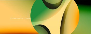 Yaratıcı geometrik duvar kağıdı. Asgari soyut arkaplan. Duvar kağıdı arkaplanı veya iniş sayfası için daire ve dalga kompozisyon vektör çizimi