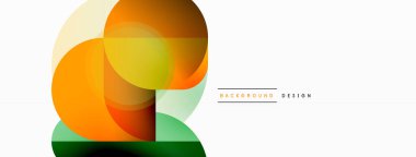 Yaratıcı geometrik duvar kağıdı. Asgari çember üçgen ve kare çizgi soyut arkaplan. Duvar kağıdı afişi veya iniş sayfası için vektör illüstrasyonu