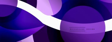 Yaratıcı geometrik duvar kağıdı. Asgari soyut arkaplan. Duvar kağıdı arkaplanı veya iniş sayfası için daire dalga ve yuvarlak şekiller kompozisyon vektör çizimi