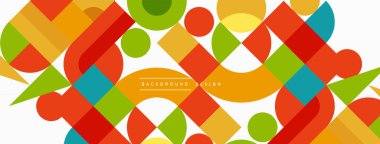 Minimum geometrik soyut arkaplan. Çember kare ve üçgen tasarım. Duvar kağıdı, afiş, arkaplan veya iniş için moda tekno iş şablonu