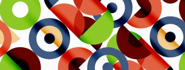 Renkli çember soyut arkaplan. Duvar kağıdı, afiş, sunum, arkaplan şablonu